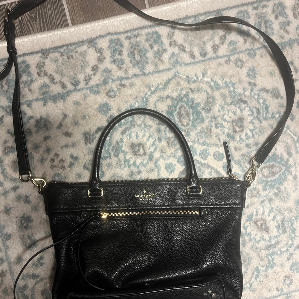 Kate Spade Black Leather Shoulder Bag